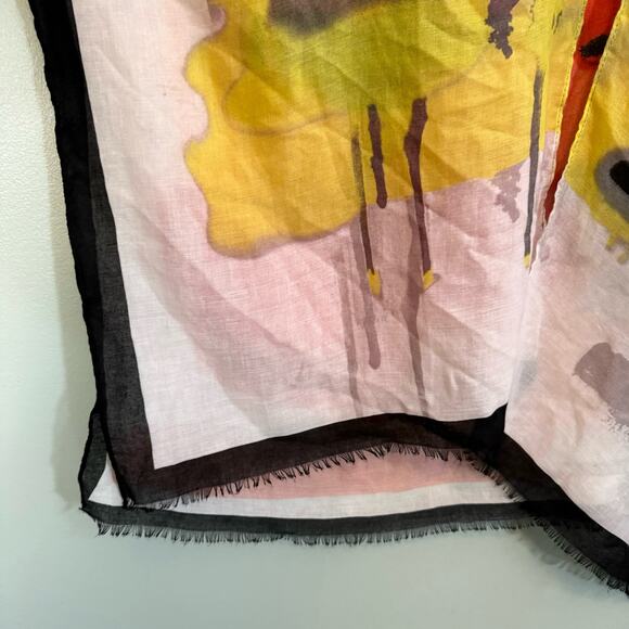 Swimwear Cover Up Womens Kaftan OS Art To Wear Fringes Beach Vacation Summer - Picture 5 of 6